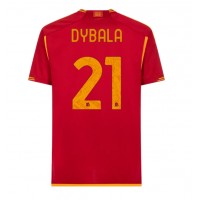 Camiseta AS Roma Paulo Dybala #21 Primera Equipación 2023-24 manga corta